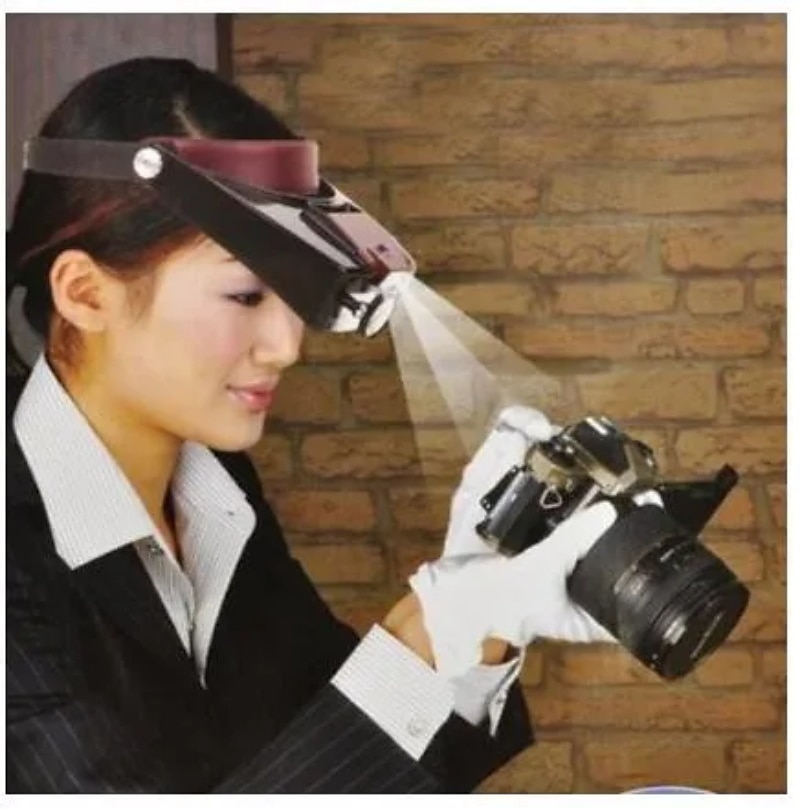 Loupe à bandeau avec lumière led, lampe frontale, loupe de bijoutier avec lumières led 1,5x/3x/8,5x/10x de 2025 ? $35.99 –P1