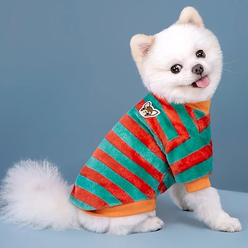 2025年 犬用 猫用 スウェットシャツ ファッション カジュアル 冬 ウォーム 高通気性 ソフト 洗濯可 快適 アウトドア カジュアル／普段着 犬服 for ビジョンフリーゼ ポメラニアン 赤ちゃんサイズ パピヨン Small  コレクション – $10.99 –P10