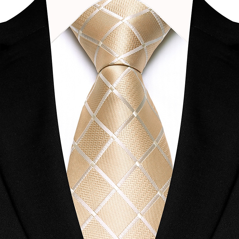 cravatta classica da uomo a righe rosa verde blu cravatta di seta da uomo fazzoletto gemelli da sposa cravatta formale gfit per uomo del 2025 a $13.99 –P3