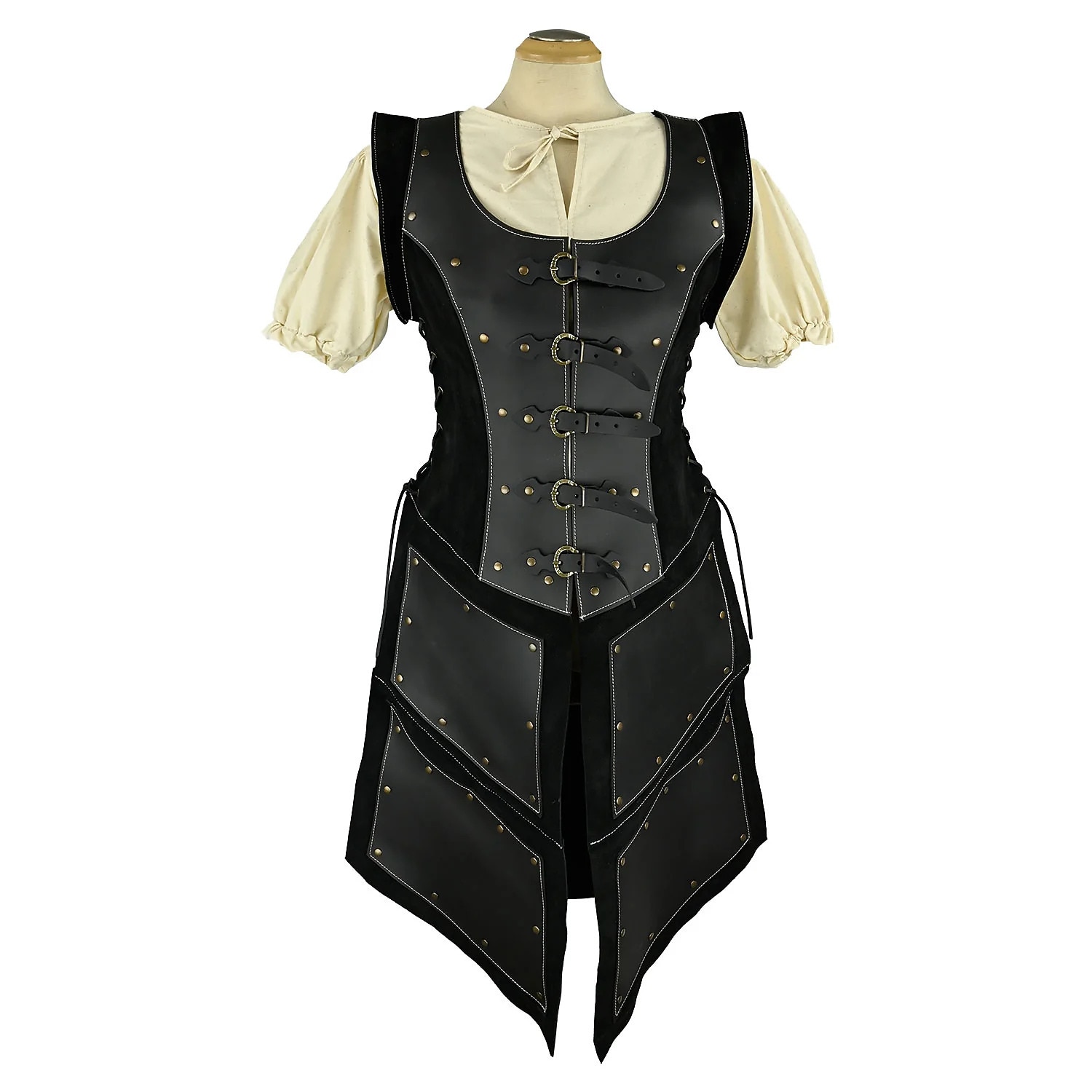 Retro Středověké Renesanční Šaty Zbraně a výzbroj Hrudník Válečník Viking Shieldmaiden Maškarní kostým Dámské Viking Fantazie předvečer Všech svatých Karneval LARP Dospělé Šaty 2026 - $67.99 –P10