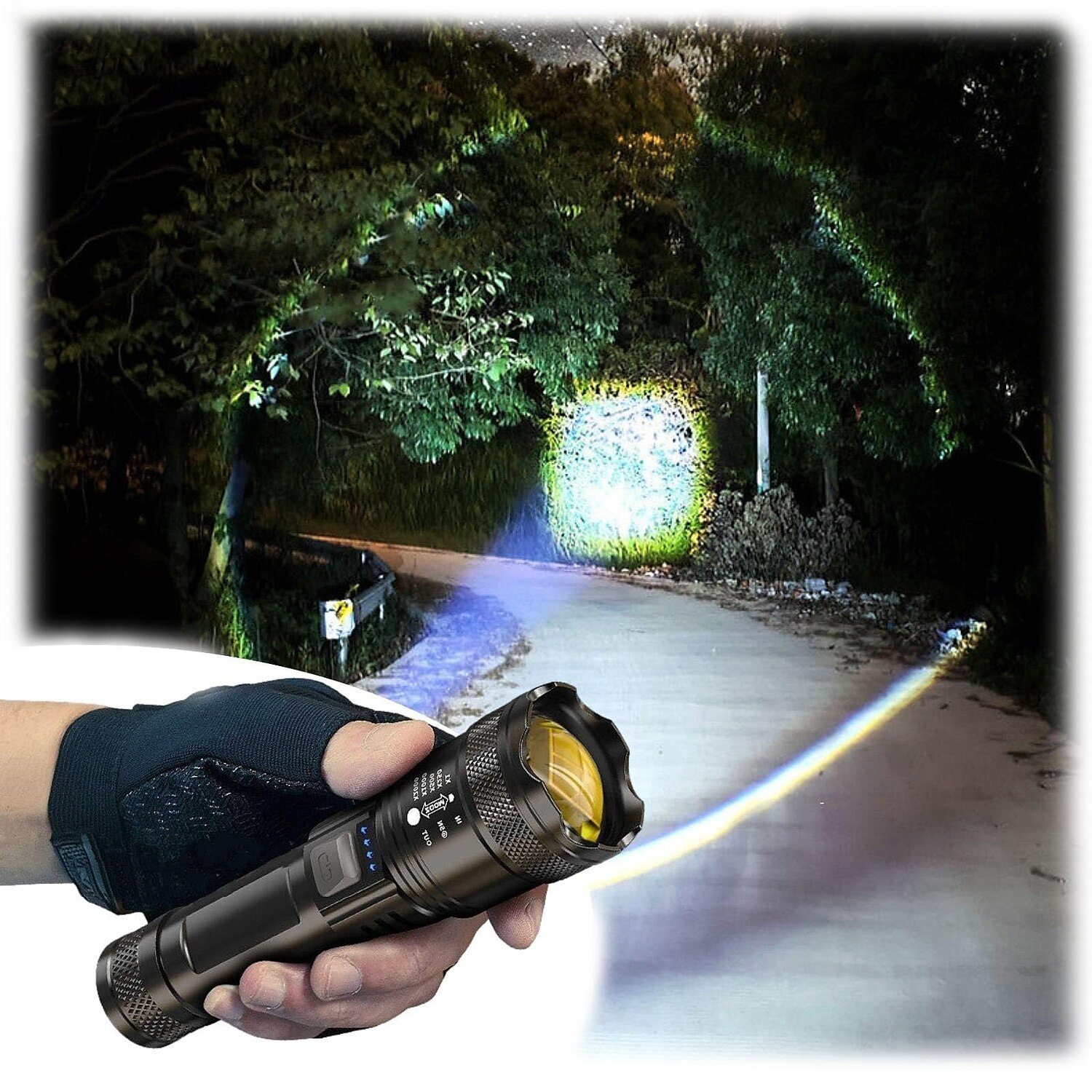 Rechargeable Flashlight High Lumens Powerful Led Flashlight, White Laser Wick LED Super Bright Flashlight USB Powerful Handheld Flashlights, Rechargeable Flashlights for Emergencies Camping Hiking 2025 - $13.49 –P8