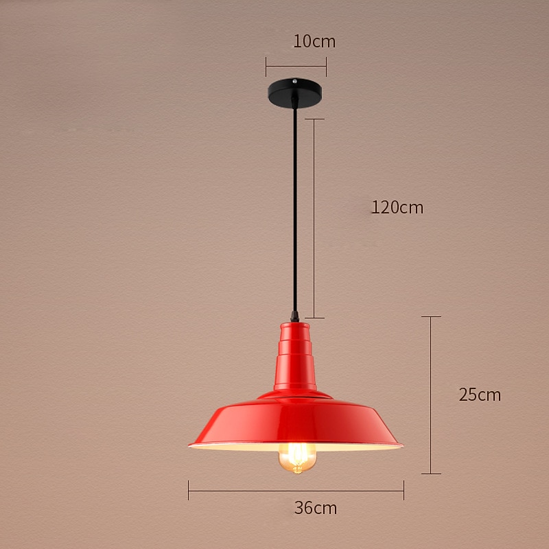 Lustre vintage entrepôt lumières décoratives lampe à suspension de style ancien luminaire suspendu à dôme industriel luminaire suspendu à base e27 pour magasin de vêtements bureau 110-240v de 2025 ? $118.99 –P7