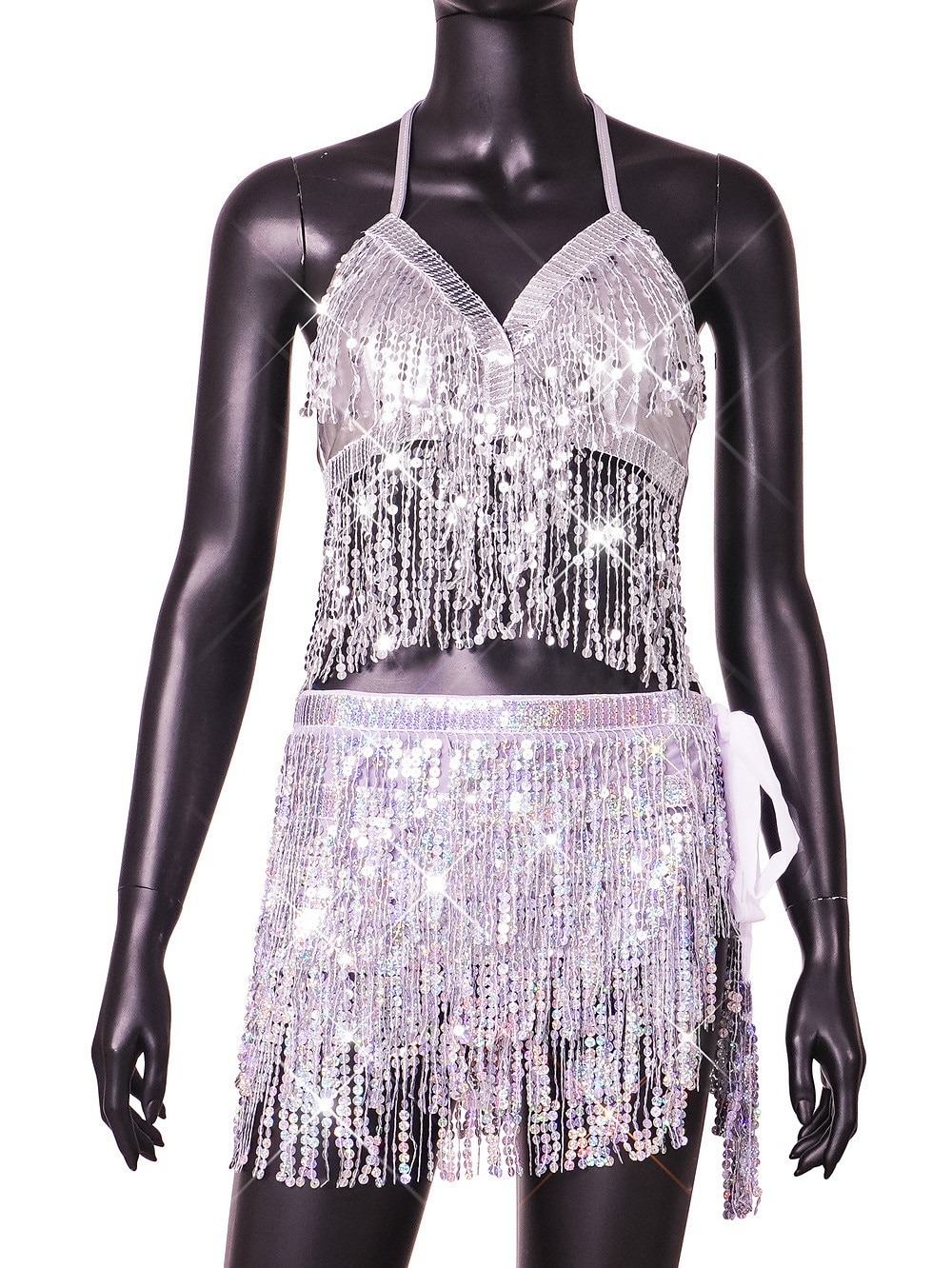 Fémes Hát nélküli Szikra Szoknya Spagetti pántos trikó Crop Tank Top Diszkó Mély-V Jelmez Női Parti Klub Pride Parade Felnőttek Szoknya Trikó 2025 - $35.99 –P7
