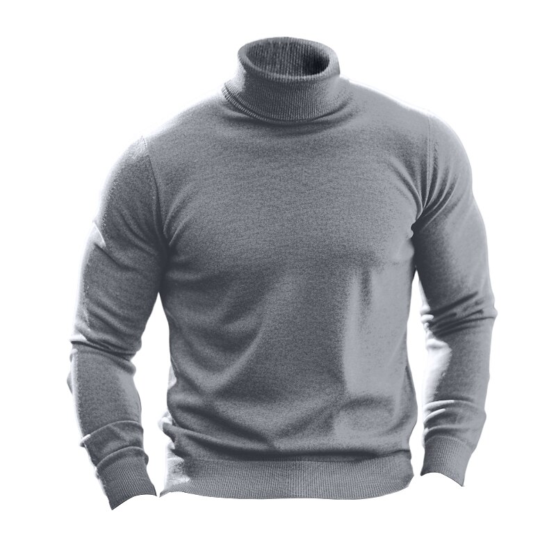 Men's Turtleneck Sweater Pullover Sweater Jumper Knit Sweater Mens Turtle Neck Jumper Ribbed Knit Regular Tops Knitted Basic Plain Turtleneck Keep Warm Modern Contemporary Daily Wear Going out 2025 - $16.99 –P7