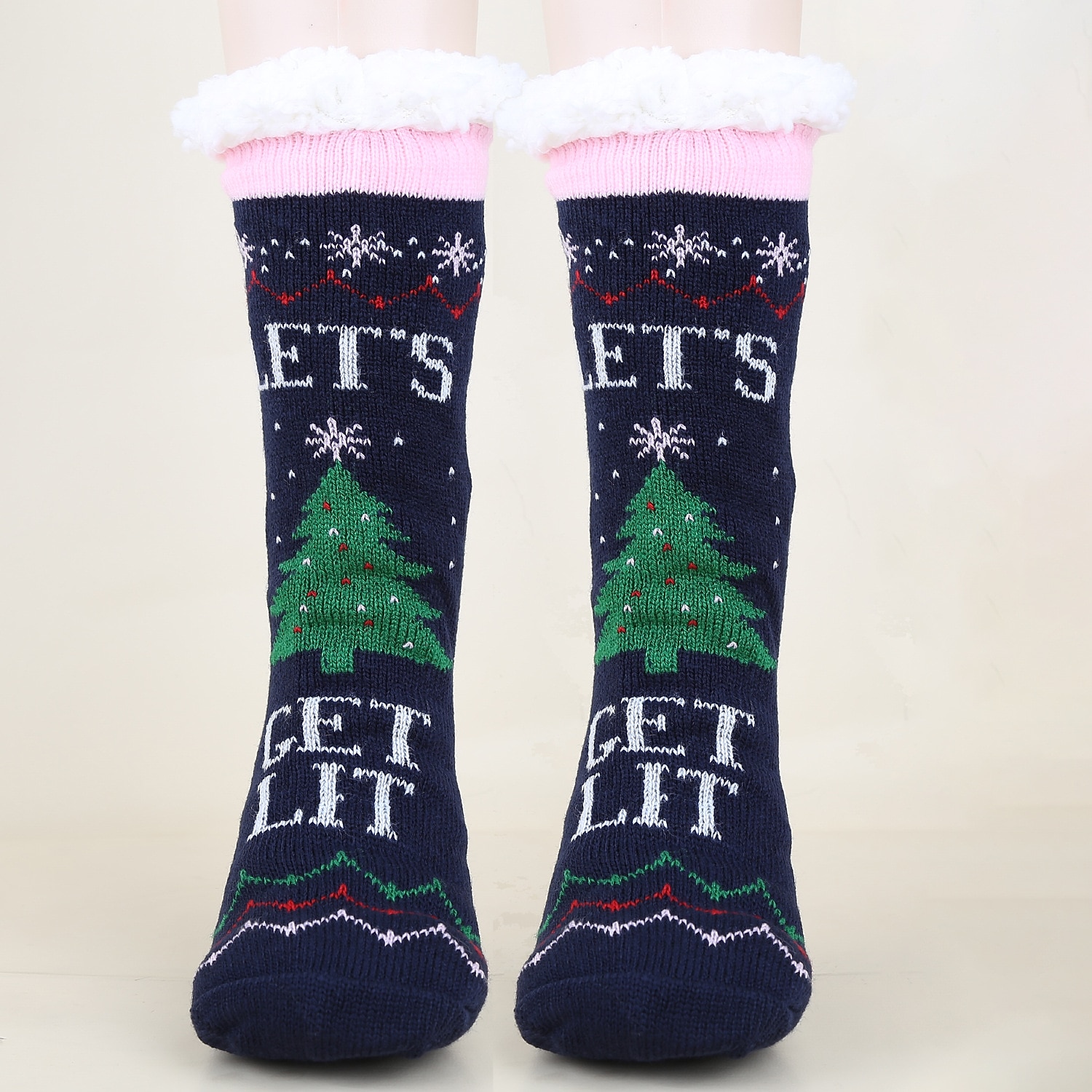 Papá Noel Artículos Para Celebrar la Navidad Calcetines de Navidad Hombre Mujer Navidad Nochebuena Estilo lindo Calcetines 2025 - $15.49 –P20