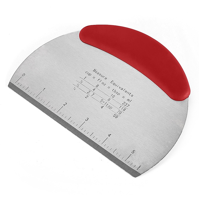 Stainless Steel with Scale Flour Dough Cutter Cutting Knife Single-sided Cutting Baking Tool Cookie Cutter Cortador De Masa 2025 - $8.49 –P7