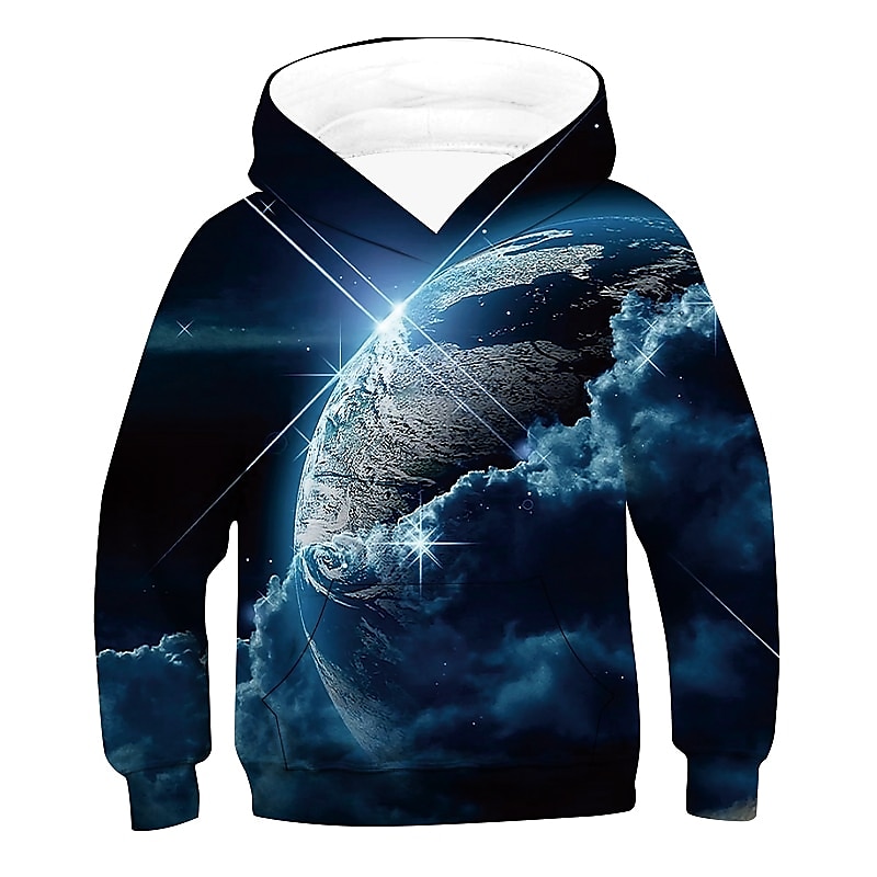 Boys 3D Galaxy Hoodie Long Sleeve 3D Print Fall Winter Active Basic Kids 2-12 Years School Outdoor Daily 2025 - $17.49 –P3