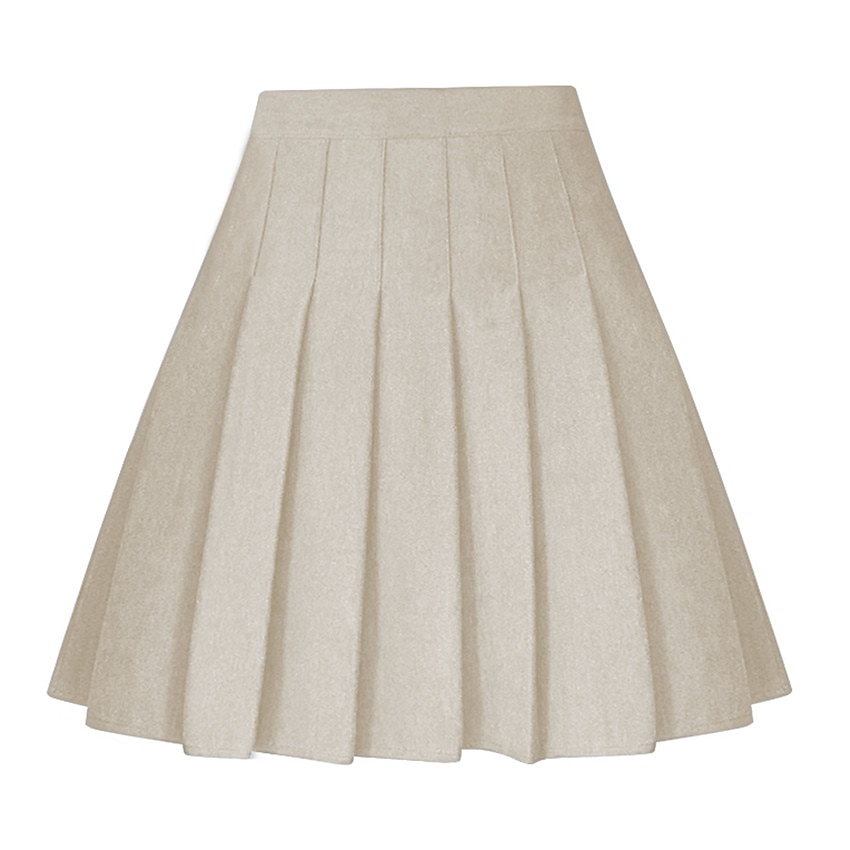 Dámské A Módní Nad kolena Vysoký pas Sukně Jednobarevné Plisé Maturita Běžné / Denní Meruňková Černá Hnědá Šedá Jaro & podzim Polyester 2025 - $26.99 –P2