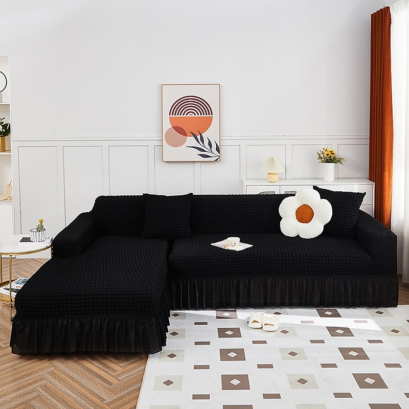 copridivano elasticizzato copridivano jacquard elastico divano componibile poltrona divanetto 4 o 4 o 3 posti bordeaux rosso a forma di L bianco grigio nero tinta unita morbido resistente lavabile (1 del 2025 a $24.99 –P15