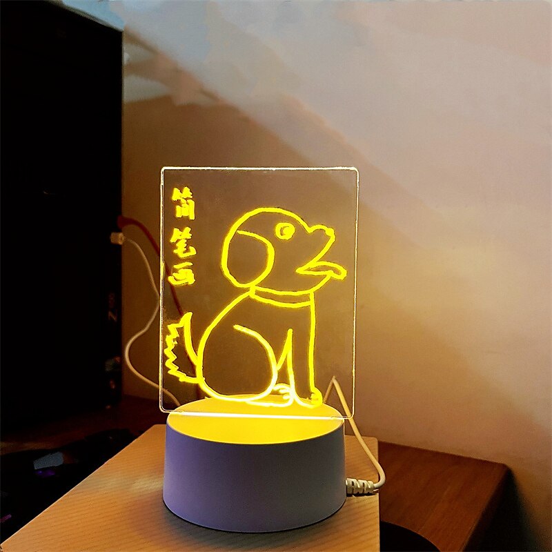 Children's drawing board blackboard transparent double side can be wiped and written acrylic luminous writing board scaffolding desktop message board 2025 - $25.99 –P12