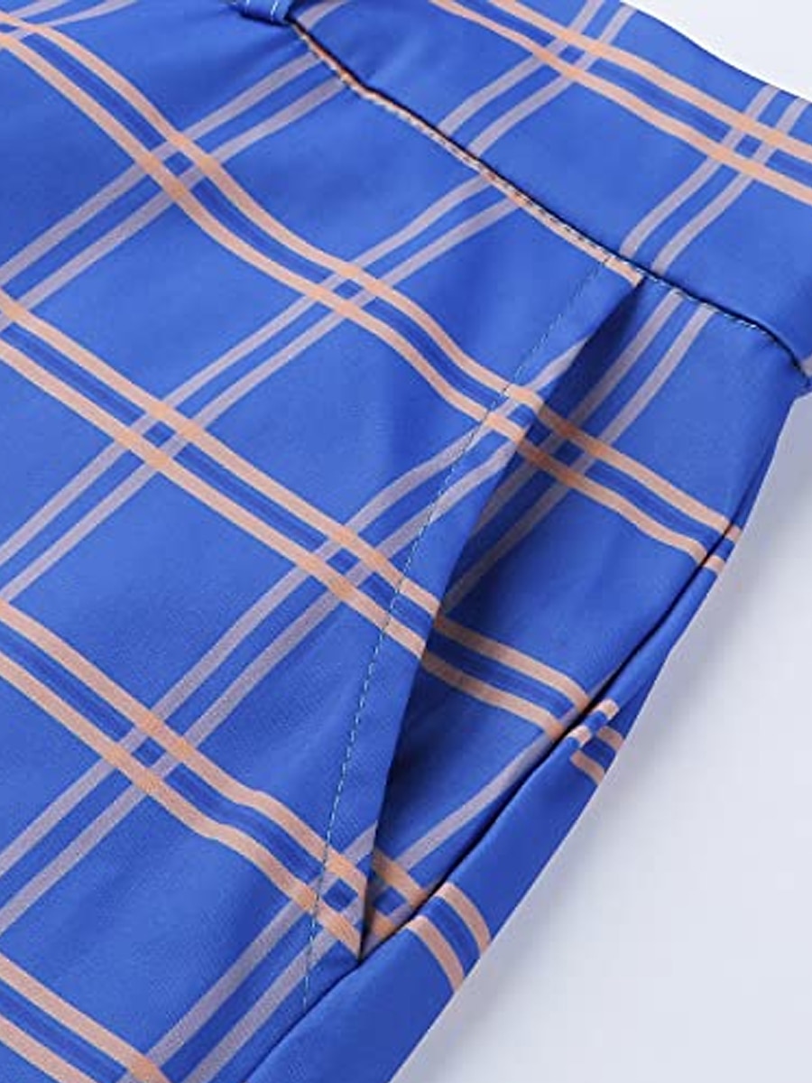 Férfi Nadrág Pamutszövet nadrág Chino nadrág Ceruzanadrág Kockás nadrág Kockás Ránctalanító Üzleti Irodai zsúr Klasszikus Laza elegáns 1 3 2025 - $25.99 –P1