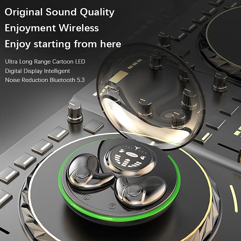 Wireless Stereo Sleep Headphones Mini in-Ear Noise Cancelling Earbuds Bone Conduction Bluetooth Music Headset with Charging Box 2025 - $20.99 –P1