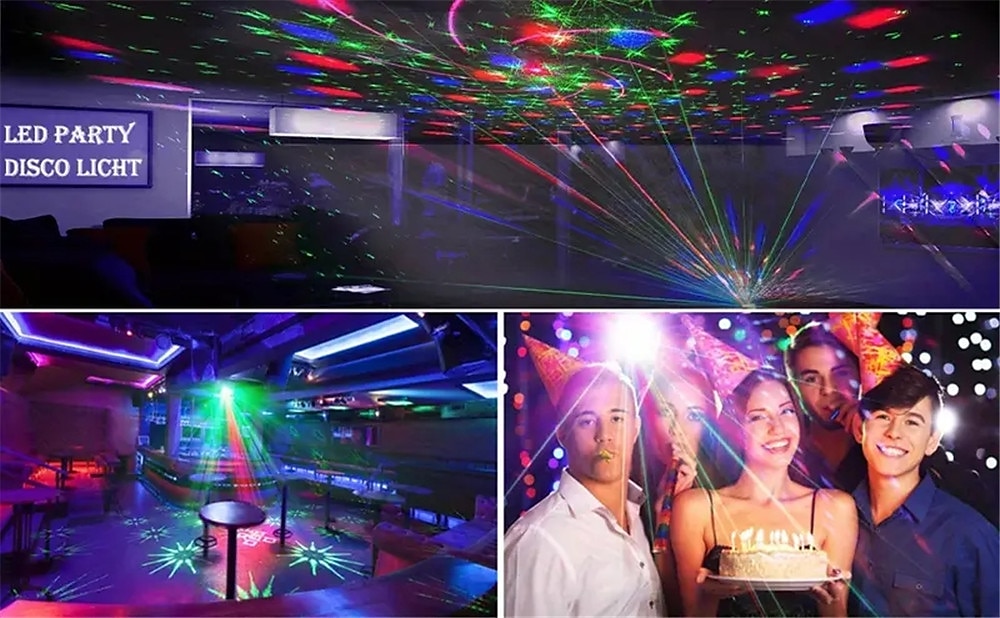 Party Lights Dj Disco Lights Strobe Stage Light Sound Activated Multiple Patterns Projector With Remote Control For Parties Bar Birthday Wedding Holiday Event Live Show Xmas Decorations Lights 2025 - $51.99 –P6