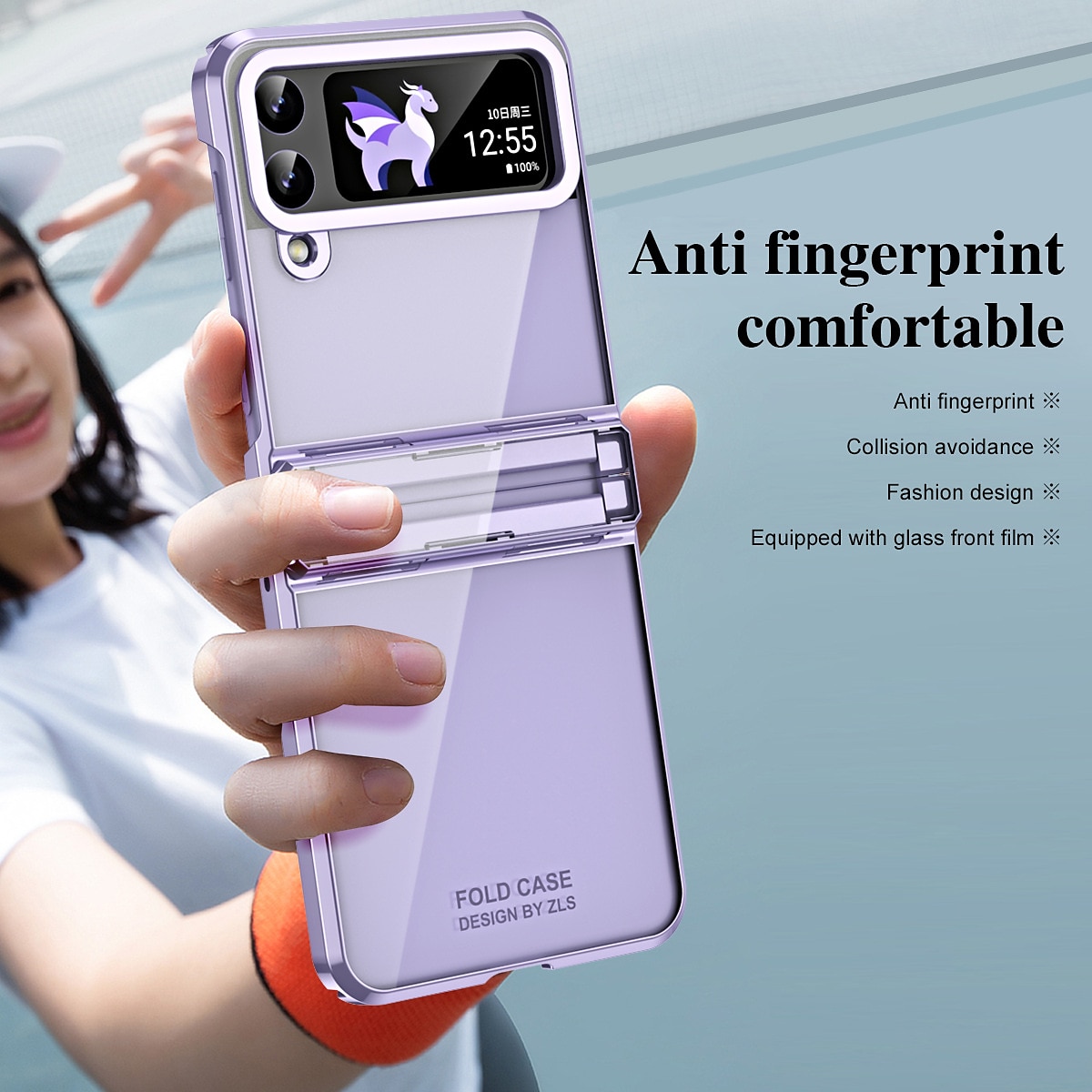 телефон Кейс для Назначение SSamsung Galaxy Z-флип 6 Z Flip 5 Z Flip 4 Z Flip 3 Кейс на заднюю панель Прозрачный Ультратонкий Сплошной цвет ABS + PC 2025 - $21.99 –P2