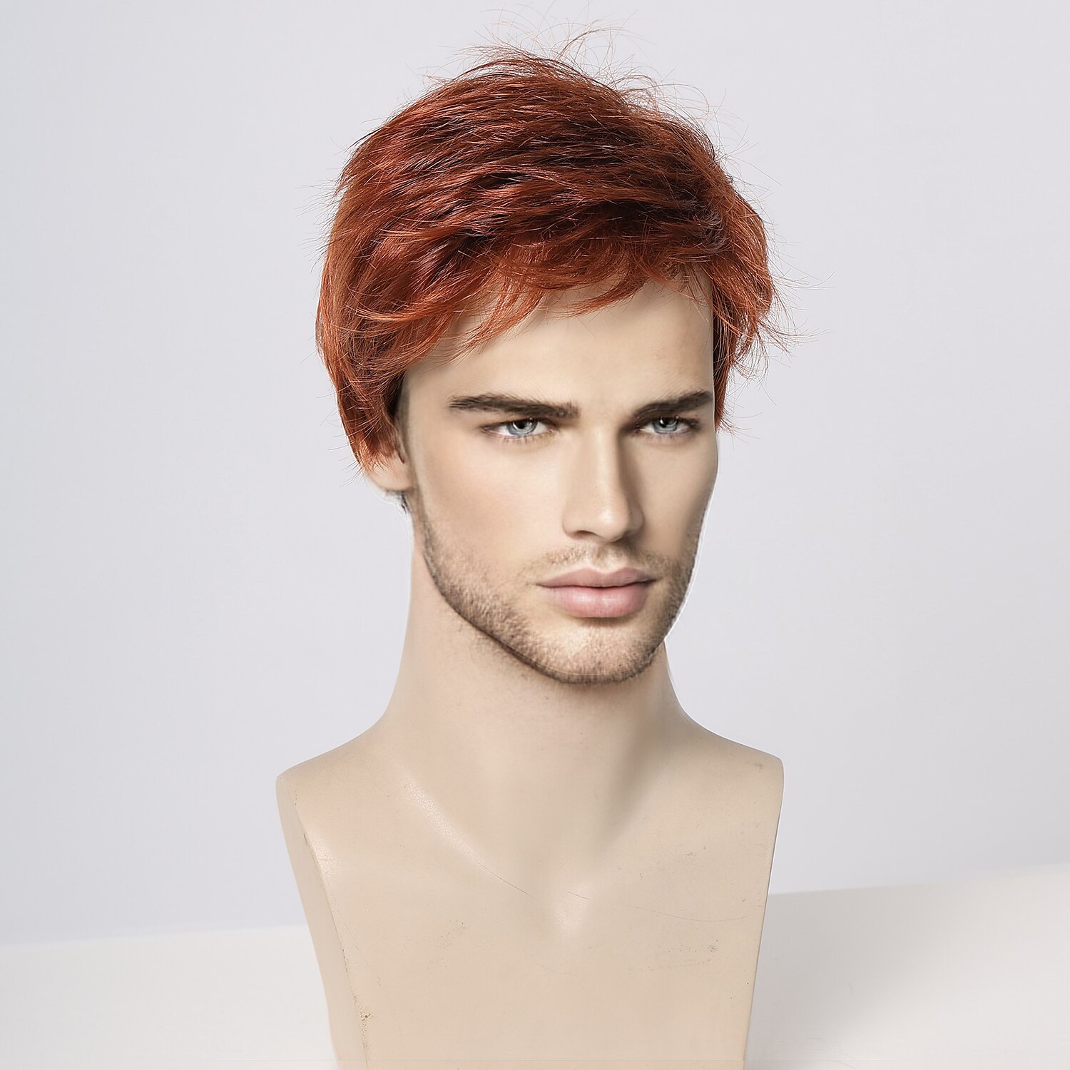 Synthetic Wig Uniforms Career Costumes Princess kinky Straight Middle Part Layered Haircut Machine Made Wig 8 inch sepia Synthetic Hair Men's Cosplay Party Fashion Brown 2025 - $28.99 –P3