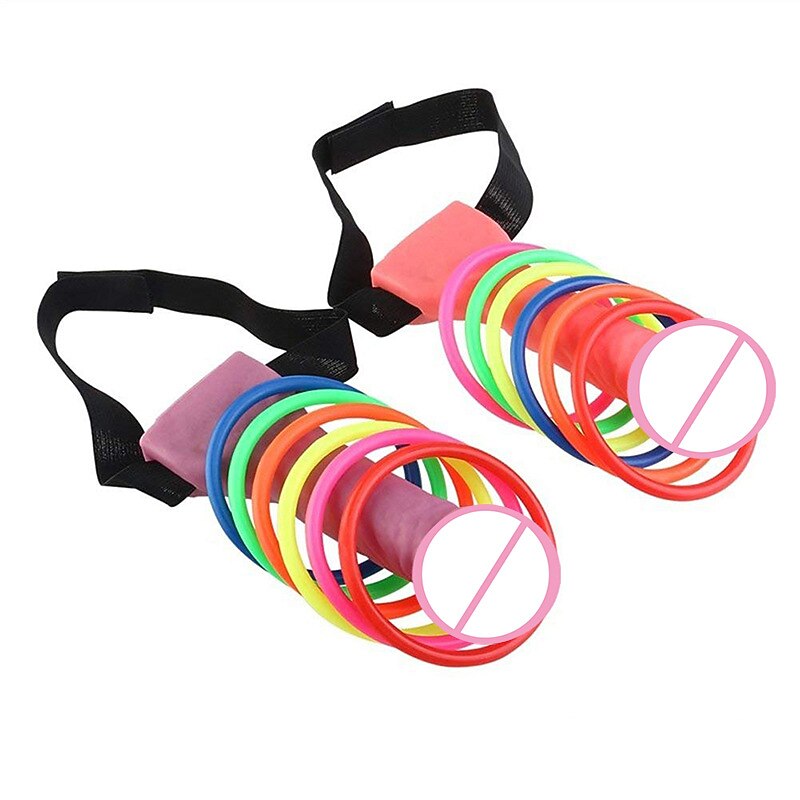 hoopla ווילי עם טבעות משחק מקורה לזרוק ראש טבעות ראשי כלה מסיבת אביזר תרנגולות 2025 - $19.49 –P5