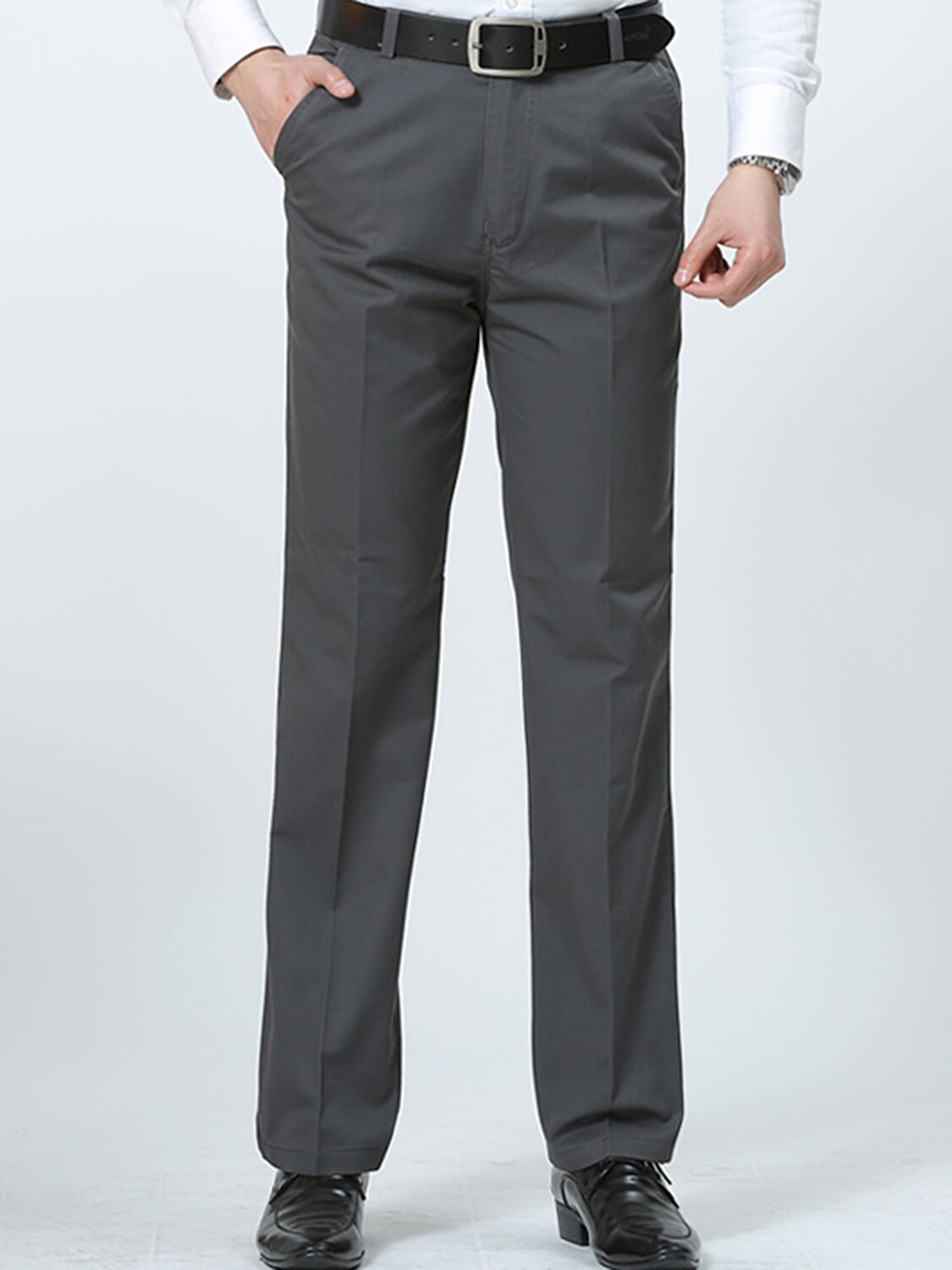 Per uomo Laurea Pantaloni Chinos Pantaloni chino Tasca Gamba Dritta Semplice Comodità Traspirante All'aperto Quotidiano Uscire Moda Casual Cáqui Escuro Nero del 2025 a $18.99 –P11