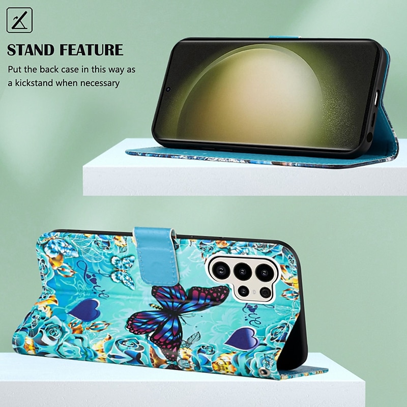 Phone Case For Samsung Galaxy S24 S23 S22 S21 S20 Plus Ultra A54 A34 A14 A12 A32 A13 5G S25 Ultra Back Cover Wallet Case with Stand Holder Magnetic with Wrist Strap Retro TPU PU Leather 2025 - $19.99 –P5