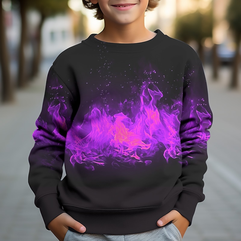 Pojkar 3D brand Tröja Pullover Långärmad 3D-tryck Höst Vinter Mode Streetwear Häftig Barn 3-12 år Utomhus Ledigt Dagligen Normal 2025 - $16.49 –P7