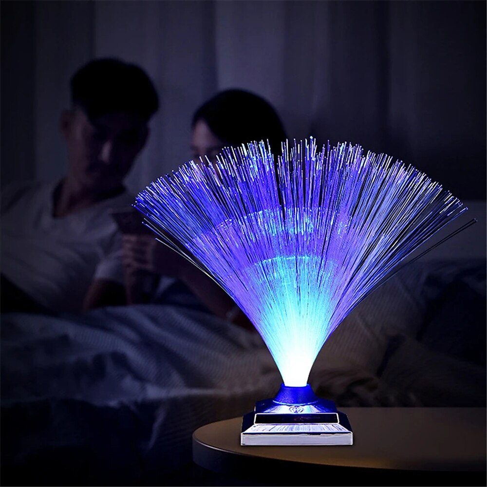 Lumière led en fibre optique colorée, flash tactile créatif, chambre à coucher pleine d'étoiles, lampe de bureau en fibre optique, atmosphère florale, usb 1 pièce de 2025 ? $23.99 –P5