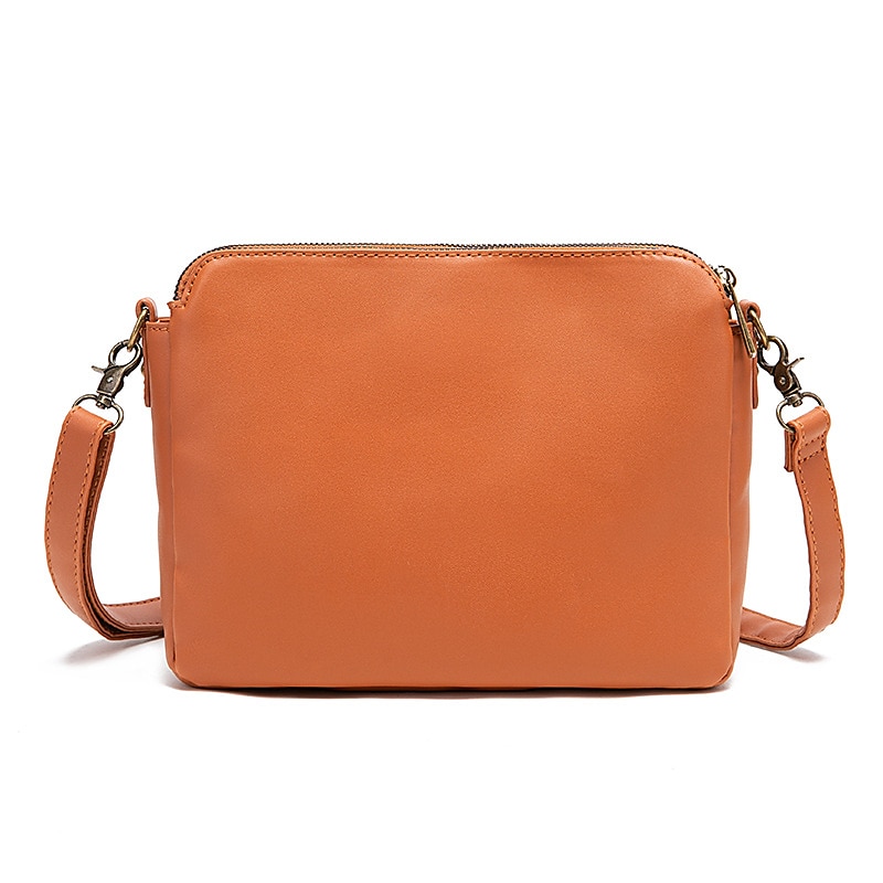 Women's Vintage Three-Layer Leather Crossbody Shoulder & Clutch Bag – Multi-Compartment Design for Casual, Work, and Travel Use 2025 - $29.99 –P10