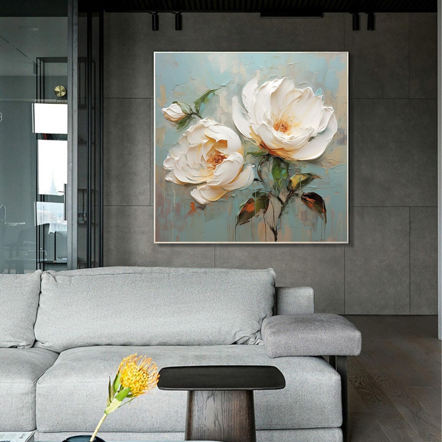 Handgefertigtes Ölgemälde auf Leinwand, Wandkunst-Dekor, originales Blumengemälde in voller Größe für die Inneneinrichtung mit gespanntem Rahmen, ohne Innenrahmen-Gemälde 2025 - $170.99 –P6