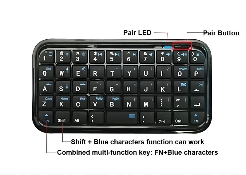2025年 ワイヤレスキーボードミニ静音キーボード充電式リチウム電池 bt キーボードタブレット電話用  コレクション – $23.99 –P3
