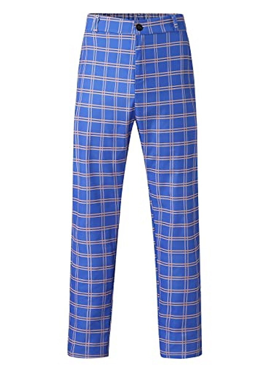 Férfi Nadrág Pamutszövet nadrág Chino nadrág Ceruzanadrág Kockás nadrág Kockás Ránctalanító Üzleti Irodai zsúr Klasszikus Laza elegáns 1 3 2025 - $25.99 –P2