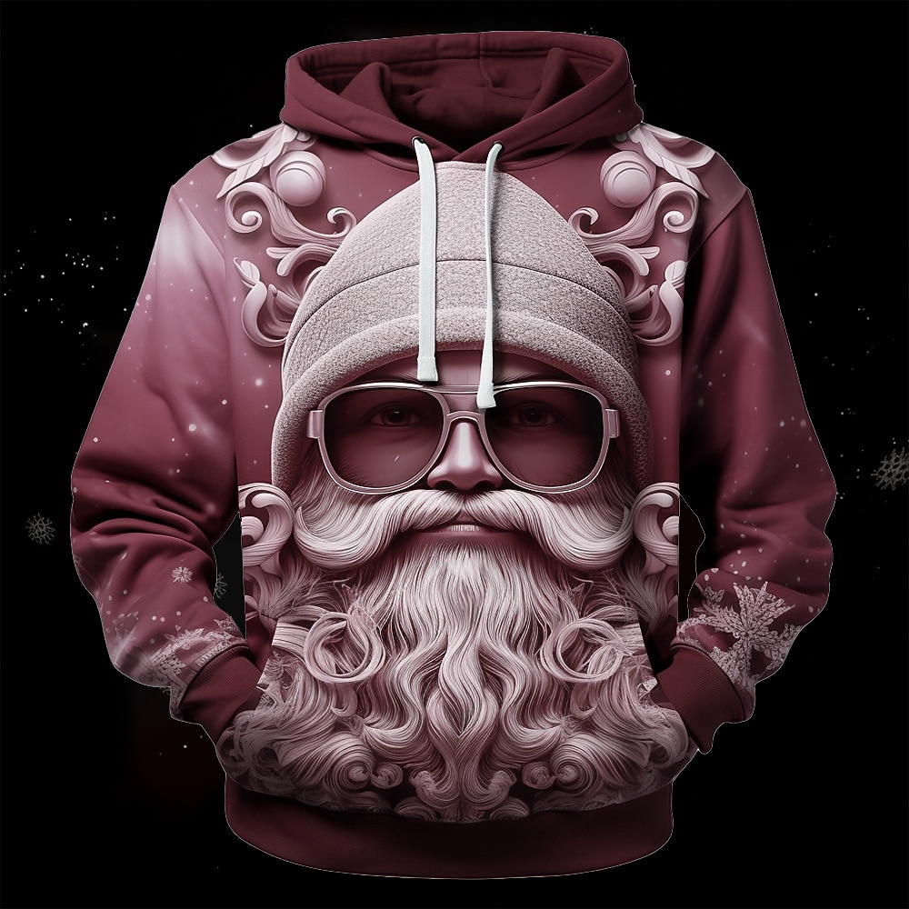 Christmas Men's Santa Claus 3D Hoodies Graphic Santa Claus Fashion 3D Print  Sports Outdoor Holiday Hoodies Red / White Yellow Long Sleeve Hooded Print Front Pocket Spring &  Fall Designer shirt 2026 - $34.99 –P10