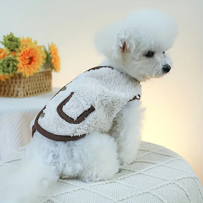 Hund Katze Mäntel Jacke Weste Minimalistisch Lässig Winter Warm Atmungsaktiv Weich Waschbar Bequem Outdoor Alltagstauglich Hundebekleidung for Bichon Frise Zwergspitz Baby Haustier Papillon Klein 2025 - $18.99 –P4