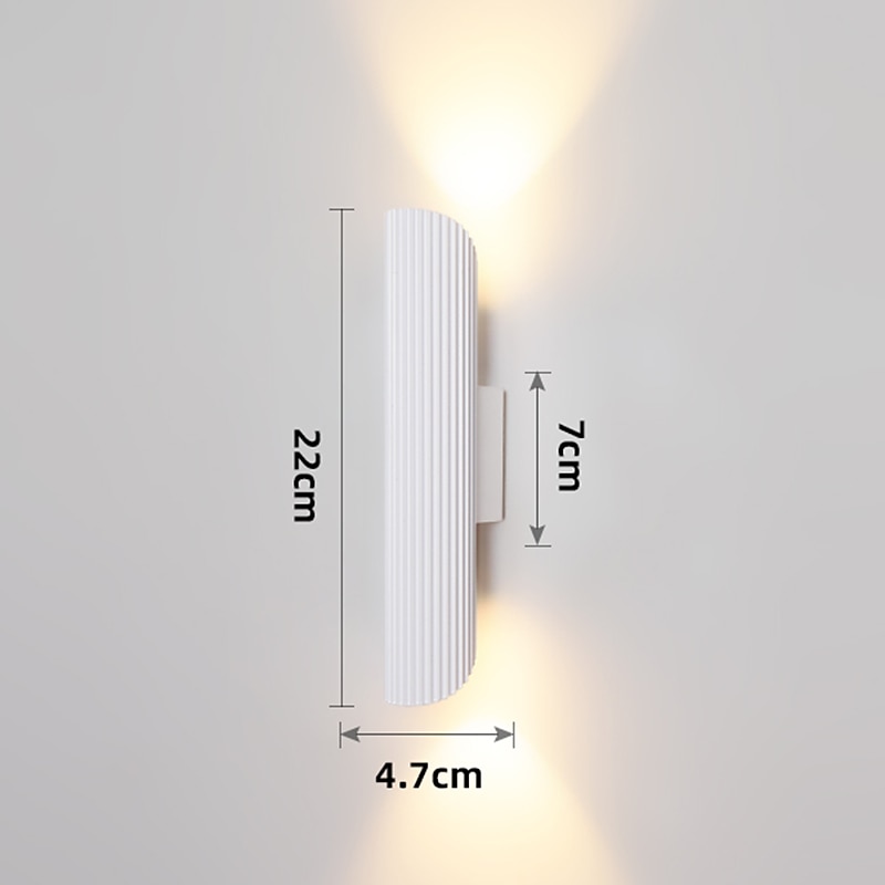 2026年 LED ウォールライト屋内壁ランプ 3000 k ウォームホワイト壁照明モダンなアップダウン装飾壁ライトリビングルーム 110-240v  コレクション – $132.99 –P9