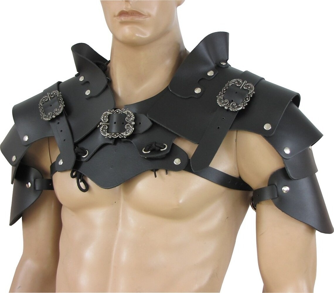 Retro Antiguo Medieval Renacimiento Armas y Armaduras Armadura de Hombro Guardia de pecho Guerrero Caballero Vikingo Disfraz Unisexo Vikingo Víspera de Todos los Santos Carnaval Rendimiento LARP 2026 - $79.99 –P9