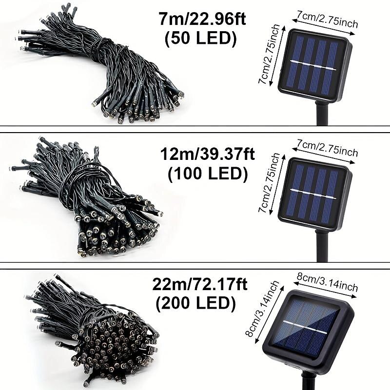 1pc Solar Outdoor Lights String – 8 Modes Decorative Garden Light, Atmosphere Night Lighting for Outdoor Balcony, Christmas, Halloween, Valentine's Day & Holiday Decorations 2025 - $12.99 –P3