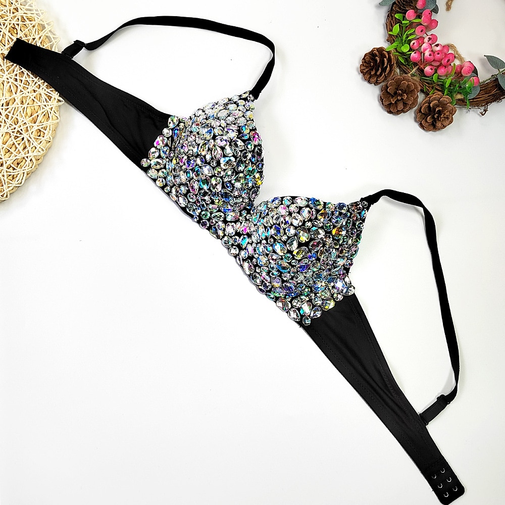 Y2K Año 2000 Conjuntos de Sujetadores y Panties sujetador push up Chica gótica Diamantes Sintéticos Diamante Mujer Carnaval Mascarada Fiesta Club nocturno Ropa de Fiesta Sujetadores 2025 - $29.99 –P9