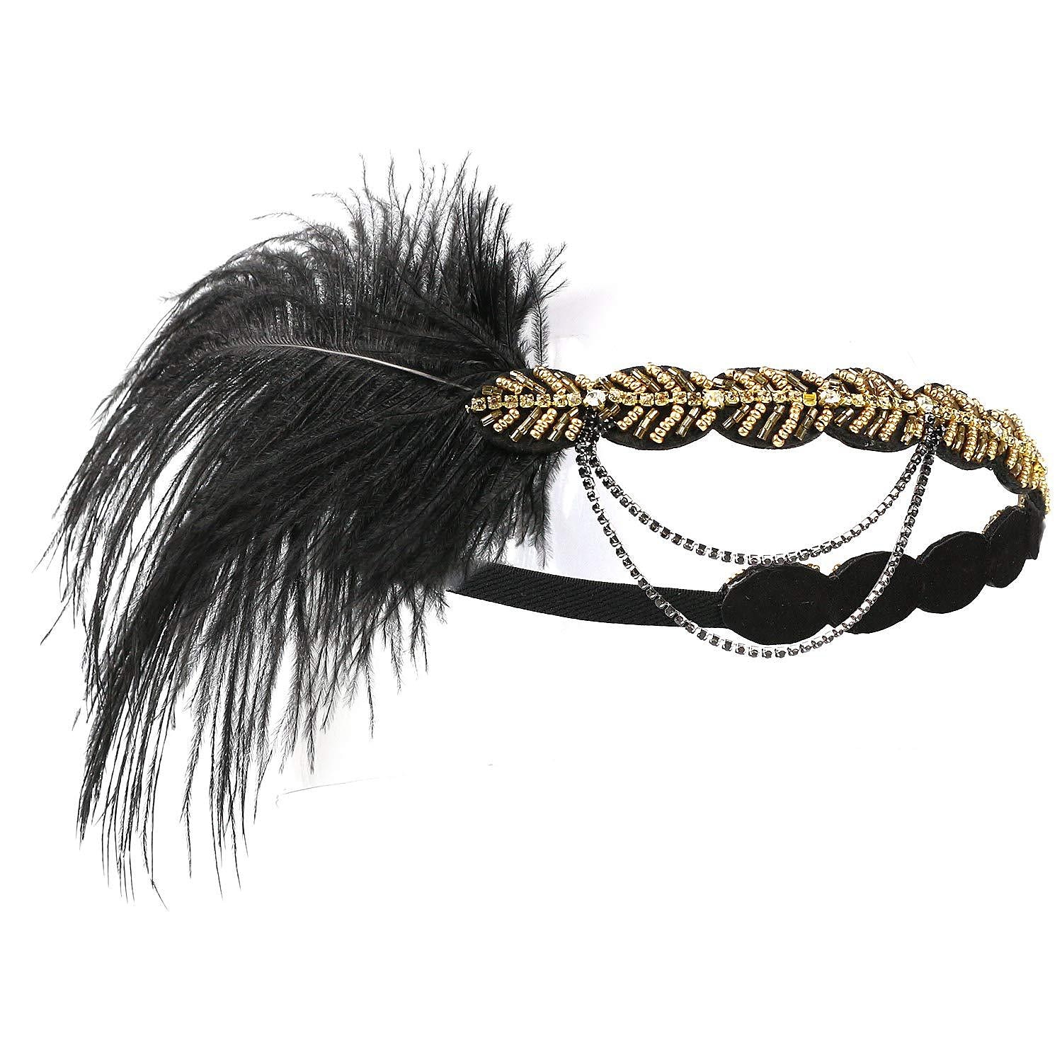 Szüret 1920-as évek A nagy Gatsby Flapper fejpánt A nagy Gatsby Esküvői Vendég Toll Jelmez Női Mindszentek napja Farsang Álarcos mulatság Teljesítmény Esküvő Esküvői vendég Felnőttek Fejfedők Minden 2025 - $13.99 –P5