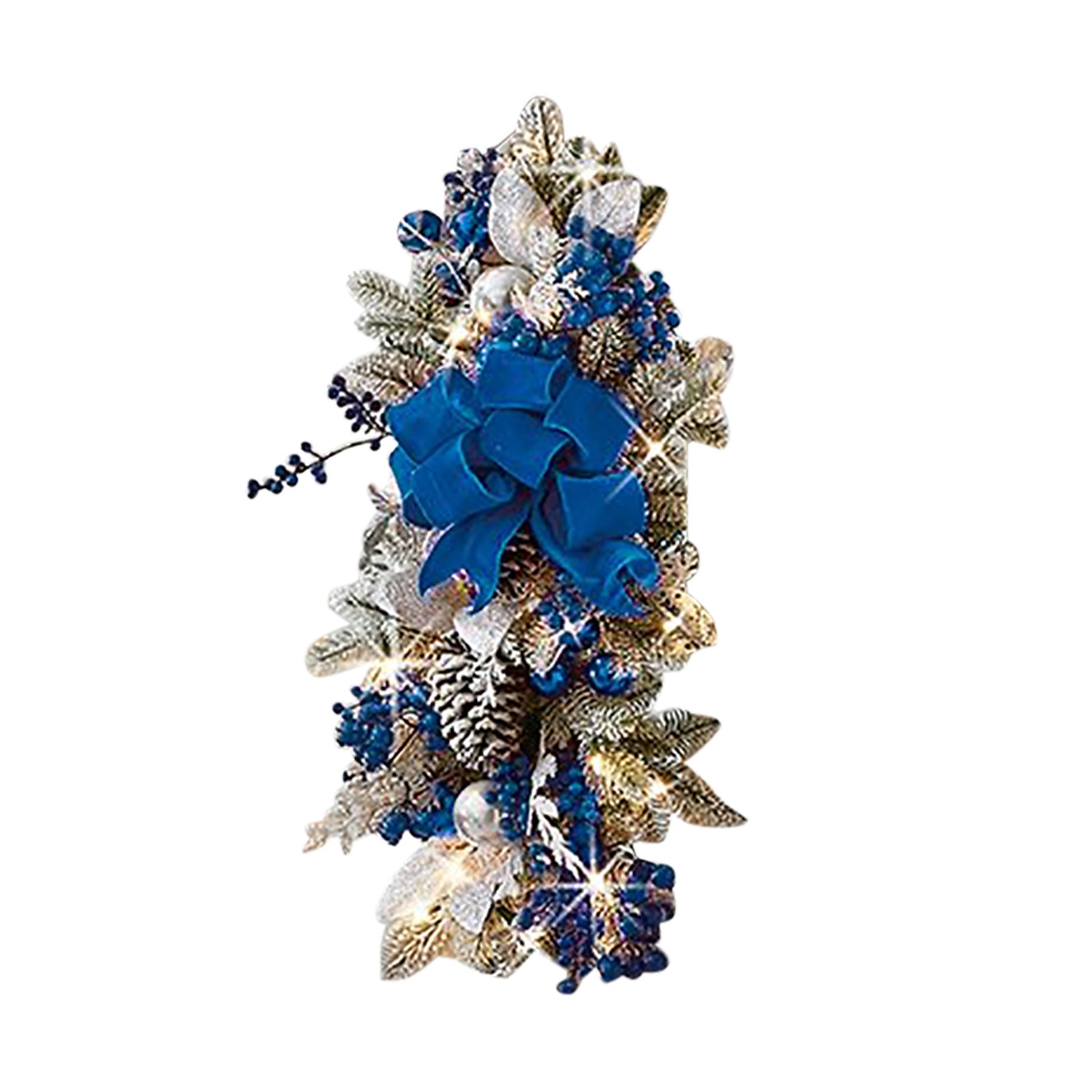 0,45 m Christmas Garland Lights Julkransljus 50 lysdioder Röd Blå Holiday Lights Juldekoration 24 V 2025 - $18.99 –P8