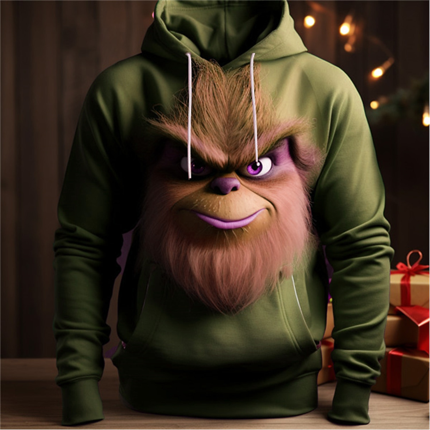 Weihnachtsmänner lustige Weihnachts-3D-Kapuzenpullover die bequeme Farbgrafik Elfenmode Alltags-Basic-Pullover mit 3D-Druck Sport 2026 - $29.99 –P4