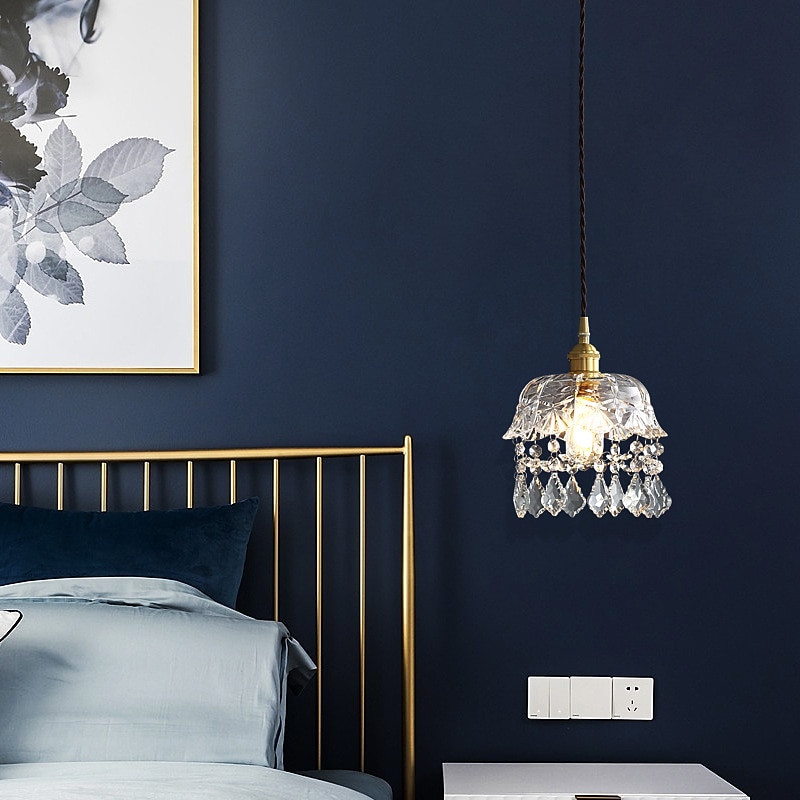lampada a sospensione in cristallo con paralume in vetro trasparente finitura in ottone spazzolato oro cucina moderna con isola lampada a sospensione lampadario regolabile per corridoio sala da pranzo del 2025 a $135.99 –P5