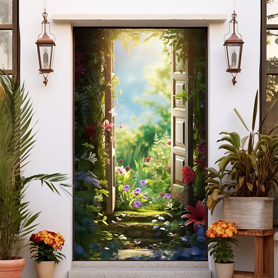 coperture per porte della foresta arazzo per porte tenda per porta decorazione sullo sfondo banner per porta per porta d'ingresso forniture per decorazioni per feste di fattoria del 2026 a $17.99 –P3