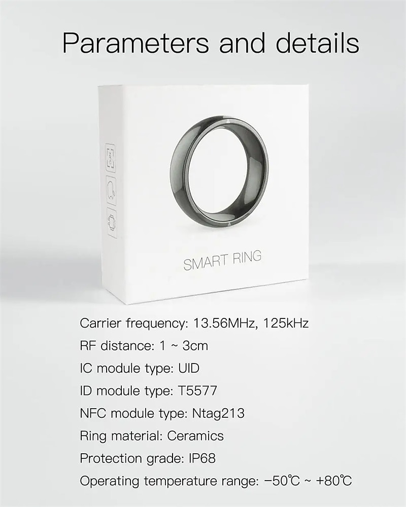 2025年 NFC ID IC スリーインワン機能統合 Android iOS デュアルシステムをサポート 128g ストレージ セラミックボディ jakcom r4 スマートリング コレクション – $46.99 –P16