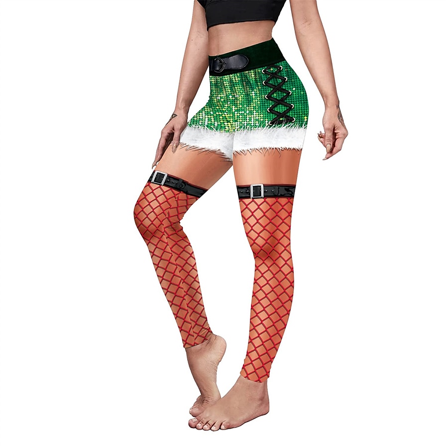 Weihnachtsmann Leggins Jogginghosen Damen Weihnachten Heiligabend Weihnachten Erwachsene Weihnachten Silvester Hosen 2025 - $17.49 –P1