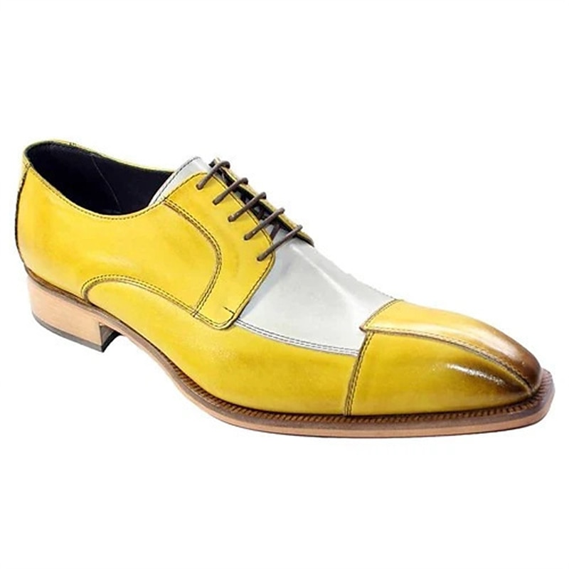 scarpe oxford da uomo in similpelle sfumata – design dipinto a mano, scarpe eleganti con lacci, perfette per le occasioni speciali del 2025 a $54.99 –P6