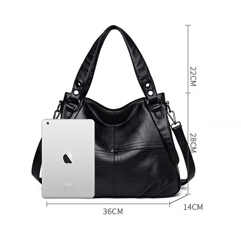 Per donna Borsa Borsa a tracolla Borsa a spalla Borsa Boston Pelle PU All'aperto Shopping Quotidiano Cerniera Grande Capacità Impermeabile Durevole Tinta unica Trapuntato Rosso violaceo Nero Bianco del 2025 a $29.25 –P7