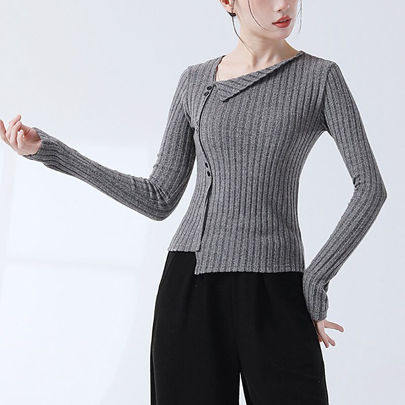 Sportkleidung oben Pure Farbe Farbaufsatz Damen Leistung Ausbildung Langarm Hoch Polyester 2025 - $32.99 –P4