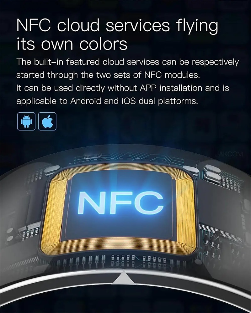 2025年 NFC ID IC スリーインワン機能統合 Android iOS デュアルシステムをサポート 128g ストレージ セラミックボディ jakcom r4 スマートリング コレクション – $46.99 –P3