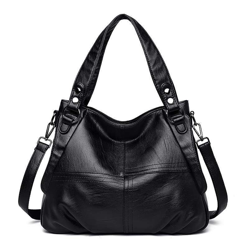 Per donna Borsa Borsa a tracolla Borsa a spalla Borsa Boston Pelle PU All'aperto Shopping Quotidiano Cerniera Grande Capacità Impermeabile Durevole Tinta unica Trapuntato Rosso violaceo Nero Bianco del 2025 a $29.25 –P12