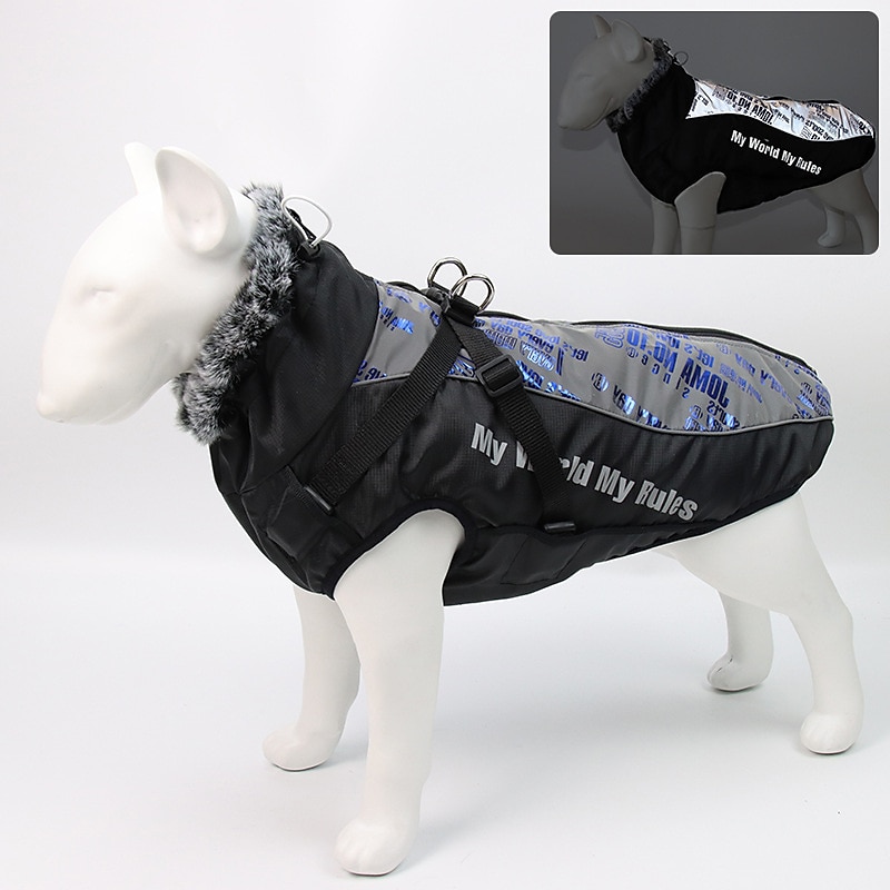Cachorros Gatos Casacos Jaqueta Moda Festa Inverno Reflector Prova-de-Água Quente Lavável Confortável Natal Ao ar livre Casual / Diário Roupas para cães for Bichon Frise Pomerânia Animais de Pequeno de 2025 por $23.99 –P6