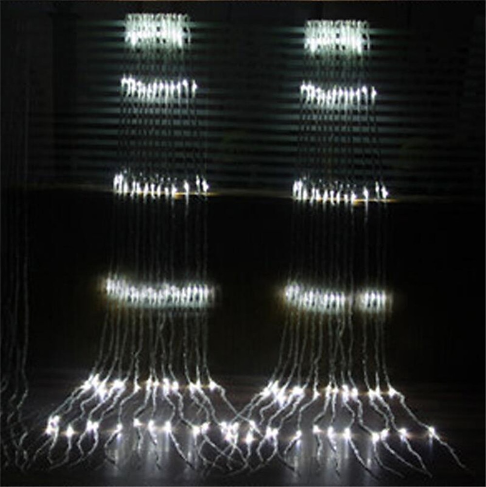 led lysstreng fossefall meteor dusj regn streng lys, jule led festoon led ferie dekorative lys for hjem krans gardin dekorasjon 2025 - $39.99 –P3