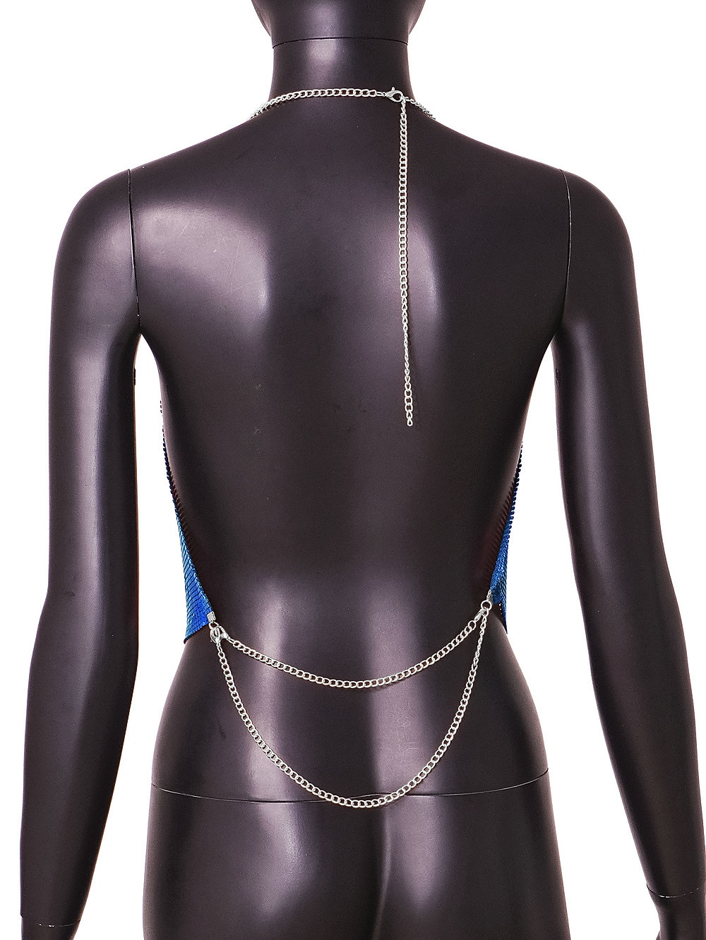 Fémes Hát nélküli Szikra Spagetti pántos trikó Testlánc Crop Tank Top Diszkó Jelmez Női Parti Klub Pride Parade Felnőttek Trikó 2025 - $23.99 –P35