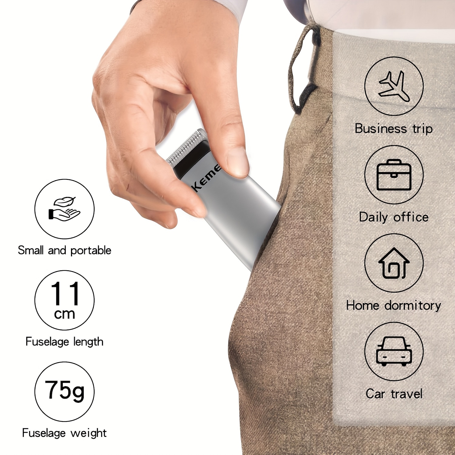 Mini Hair Clipper Hair Cutting Machine Portable Cordless Hair Trimmer 2025 - $18.99 –P8